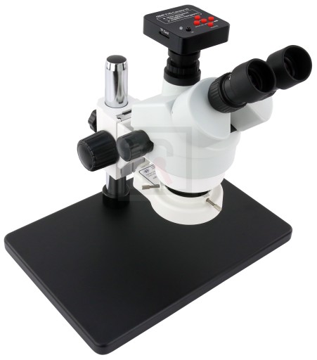 MIKROSKOP STEREOSKOPOWY TRINOKULAR KAMERA 1080P/60 H22-45T2 7-45x 56X LED