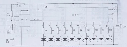 Плавающий светодиодный модуль NE555 для обучения пайке своими руками
