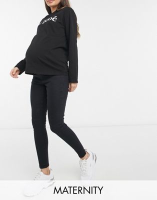 ЧЕРНЫЕ ДЖИНСЫ WEDNESDAY MATERNITY НА РЕЗИНКЕ 30 1ASF