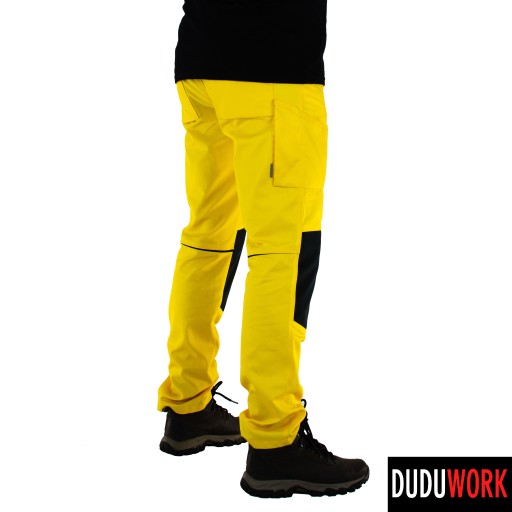 SPODNIE ROBOCZE DuduWork Żółte z Nakolannikami 60