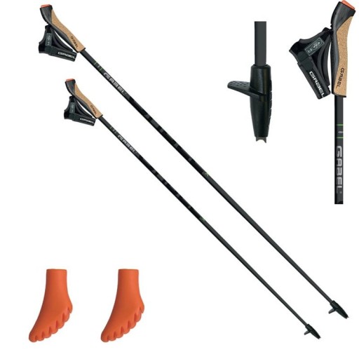 Kije Nordic Walking GABEL STRIDE X-5 Blk/Grn 125