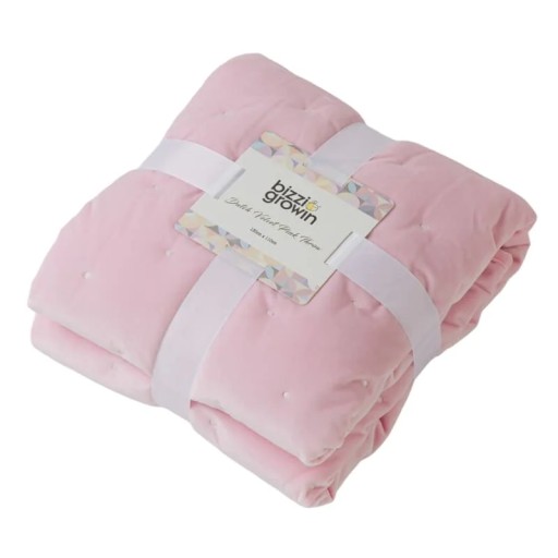 Bizzi Growin Dutch Velvet Розовое бархатное одеяло 120 x 100 см