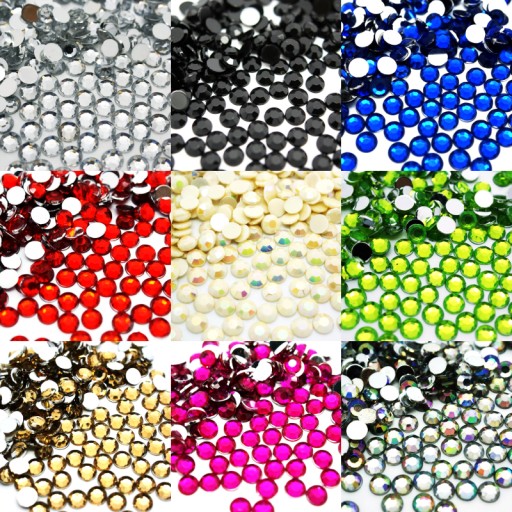 Akrylowe Dżety Luzem Diament Fioletowy 1,5mm 1000
