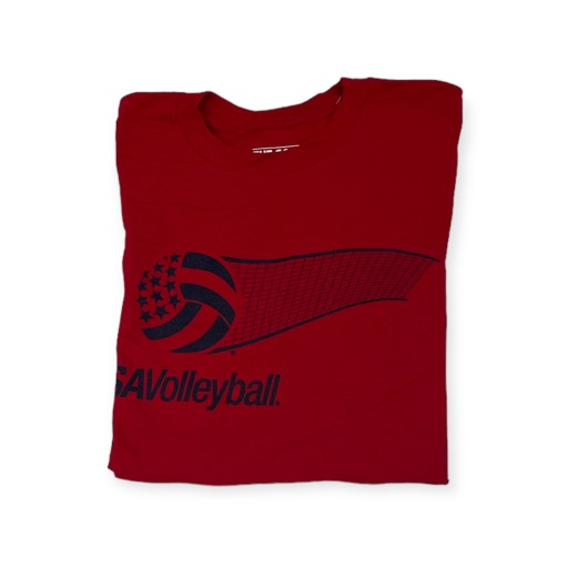 Мужская красная футболка Adidas USA Volleyball S