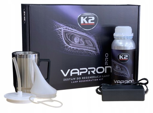 Комплект для регенерации фар K2 Vapron + паста и полировальная подушечка