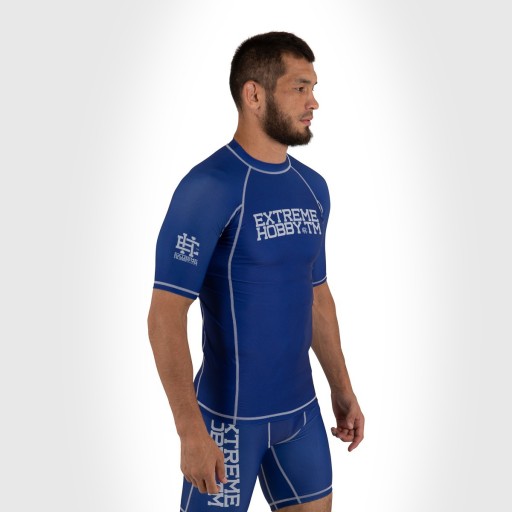 Мужская футболка для ММА BJJ Crossfit синяя 3XL EXTREME HOBBY
