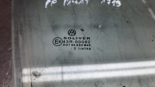 SZYBA DRZWI PRAWY PRZÓD VW PASSAT B5