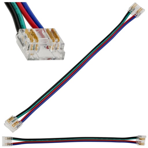 Разъем натощак для ленты RGB 4 Pins 10 -мм защелки
