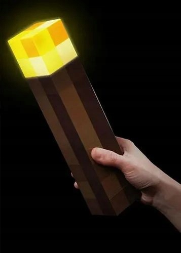 LAMPKA MINECRAFT POCHODNIA NA STOLIK ŚCIANĘ RĘCZNA