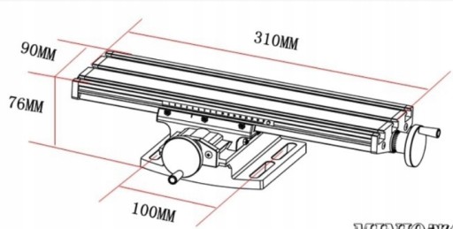 Крестовый стол 310*90 мм, сверлильный стол