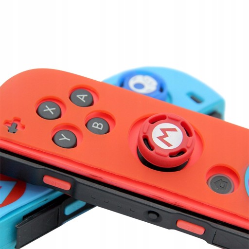 2x Etui silikonowe do Joy-Con Switch MARIO +Gumki