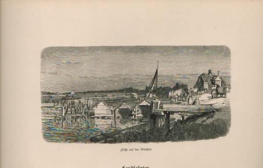 g0038 Данциг. Danziger Bucht/Danzig. Flösse auf der Weichsel. Okolo 1880.