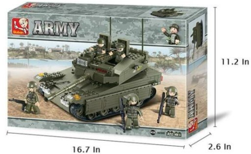 Кирпичи Танк МЕРКАВА РАЗРУШИТЕЛЬ Военный 5 фигурок +2 LEGO ОРУЖИЯ
