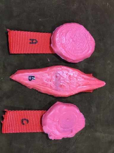 Wałek 24 cm do wyciskania wzoru deski + 3 sęki