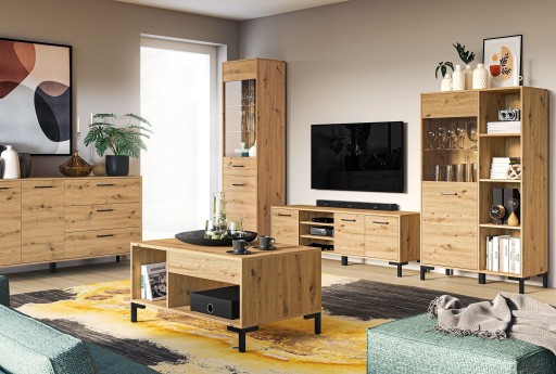 meble loft komoda duża szufladami nóżkami Nevio 13