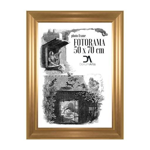 Классическая фоторамка 50х70 см, золотая рамка