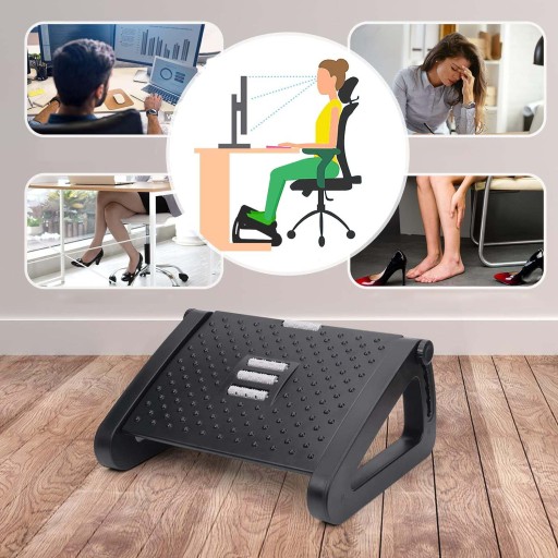 PODNÓŻEK BIURKA ERGONOMICZNY KĄT 10°-45° NASTAWNY