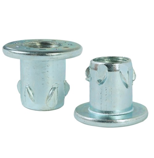 10x Mufa M10 x 15 mm, wbijana wpustka meblowa do drewna, stopek meblowych