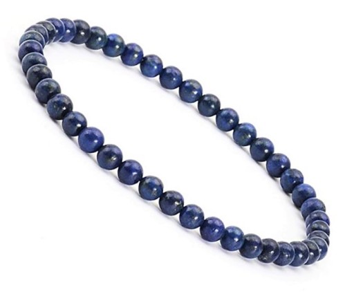 BRANSOLETKA DAMSKA KORALIKI KAMIEŃ LAPIS LAZULI 4mm