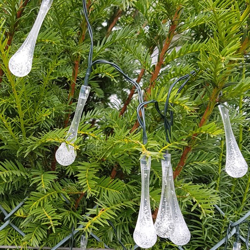 LED СОЛНЕЧНЫЙ САД САДОВЫЕ ИСИЛИЦЫ ICE 30xLED СЛЕЗЫ ДЕКОРАТИВНАЯ ЦЕПЬ