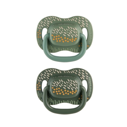 Пустышка CANPOL BABIES SILICONE SYMMETRICAL ГОРЫ 2 шт. 6–18 м+