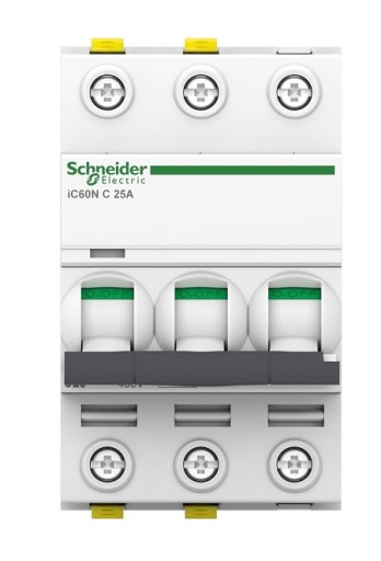 Автоматический выключатель C 25А 3П 6кА iC60N-C25-3 Acti9 SCHNEIDER