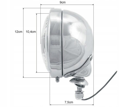 REFLEKTORY LIGHTBARY LAMPY PRZÓD 4,5 CALA CHROM E4