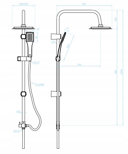 Wanna 160x100 długi PARAWAN obud +bateria SKŁADANA