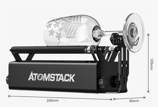 ATOMSTACK R3 PRO для лазерного гравера, вращающийся на 360° ролик по оси Y