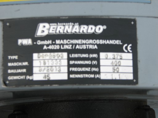 Настольная дисковая камнешлифовальная машина 250 мм Пылесос Bernardo