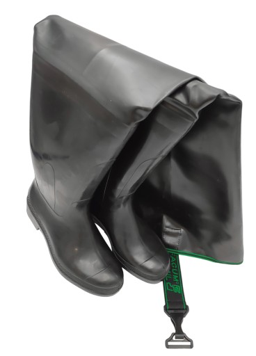 WODERY BUTY RYBACKIE DO PACHWIN CZARNE WYTRZYMAŁE POLSKIE FAGUM 819 45