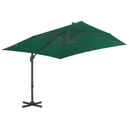 PARASOL WISZĄCY NA ALUMINIOWYM SŁUPKU ZIELONY, 300