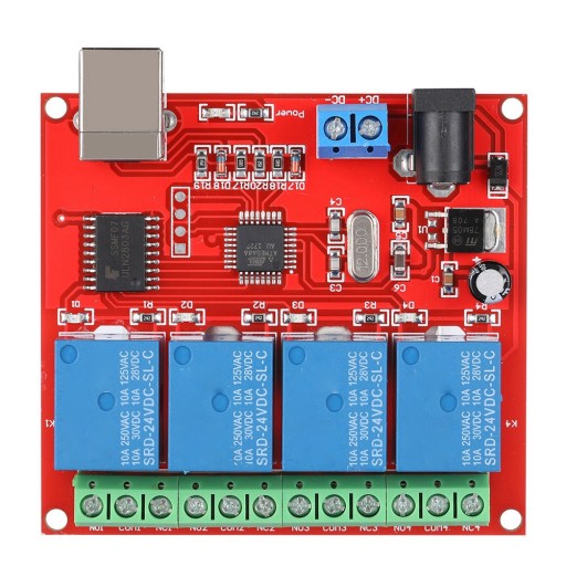 4-kanałowy komputer 24 V USB inteligentny kontroler przełącznika PC moduł napędu przekaźnika np