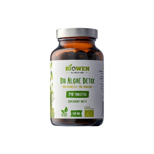 BIO Algae Detox 500 мг - 240 таблеток Biowen Chlorella со спирулиной