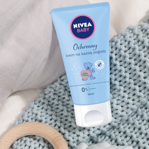 NIVEA BABY Детский защитный крем 50мл + Жидкость для ванн 500мл + одеяло