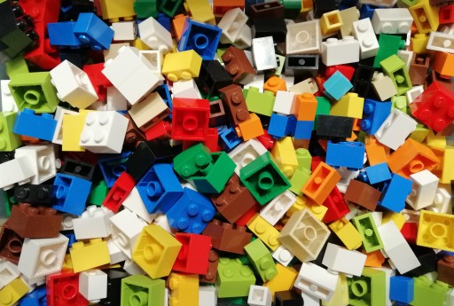 Оригинальные строительные блоки Lego Кирпич Кирпич 1x1 1x2 2x2 MIX 0,05 кг 50 г