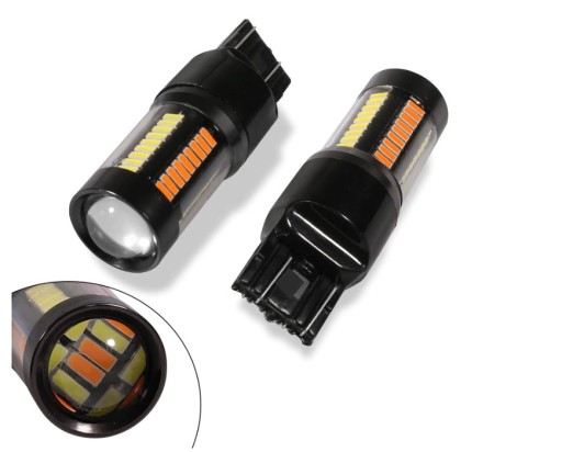 Светодиод 66 SMD 4014 W21/5W WY21/5W 7443 CANBUS DUAL