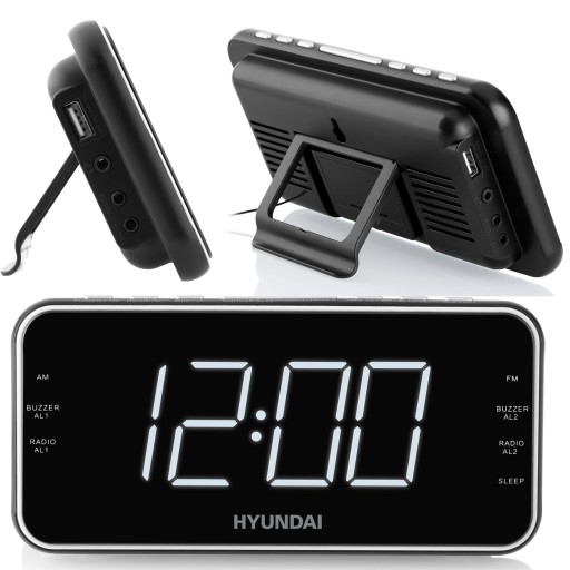 РАДИО БУДИЛЬНИК HYUNDAI FM AM РАДИО БУДИЛЬНИК ЧАСЫ USB