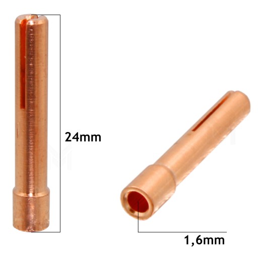 10 цанговых патронов TIG 1,6 SR9 SR20 U126