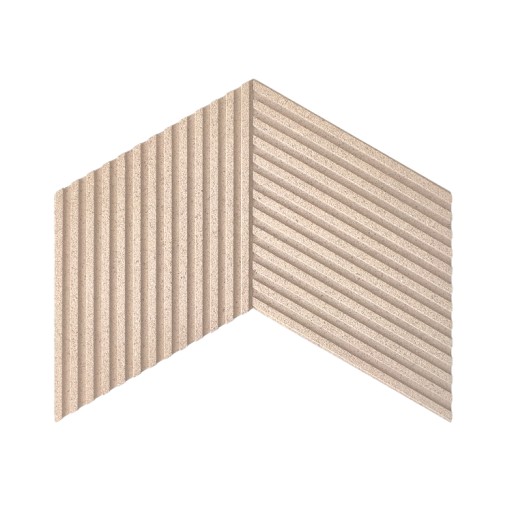 Designerski BIAŁY panel korkowy 3D STRIPE