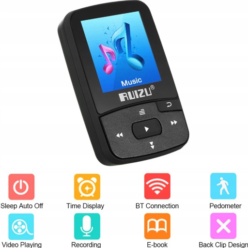 RUIZU X50 8 ГБ 1,5 дюйма MP3 MP4 Hi-Fi-плеер