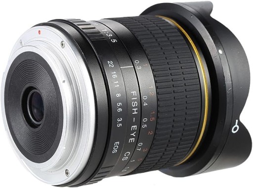 Объектив для Canon 8 мм с чехлом + бленда