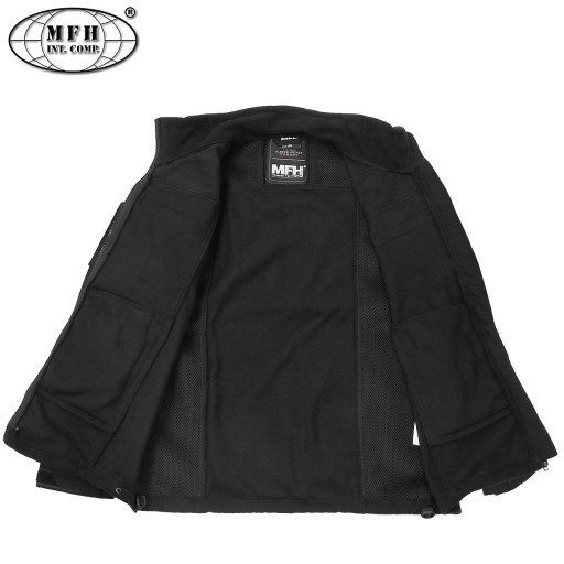 Мужская флисовая толстовка COMBAT MFH теплая черная 4XL