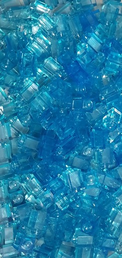 LEGO 3005 Кирпич 1х1 Транс Голубой 40шт. Новый