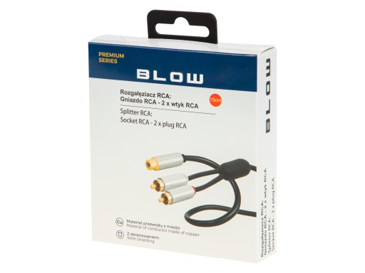 ROZGAŁĘŹNIK rozdzielacz sygnału RCA CINCH 2x wtyki