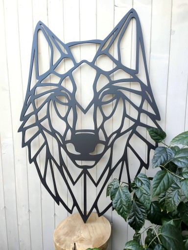 WILK 50cm 6mm geometryczny DEKORACJA ŚCIENNA panel ażurowy SOLIDNY wilczur