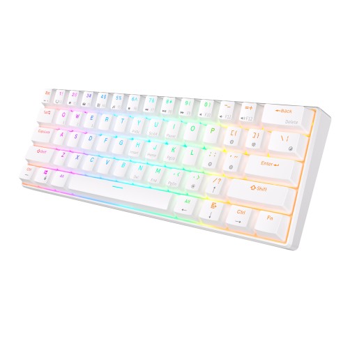 RK61 МЕХАНИЧЕСКАЯ КЛАВИАТУРА, 60 % красная RGB, ГОРЯЧАЯ ЗАМЕНА, трехрежимная, 2,4G, беспроводная связь, Вт