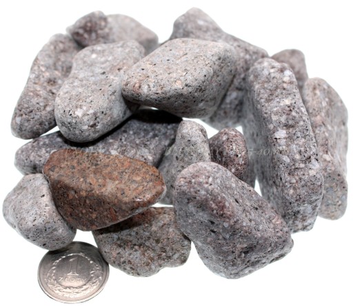 Brązowy otoczak ogrodu akwarium Porfido Marrone matowy brązowy 2-4 cm 24 kg