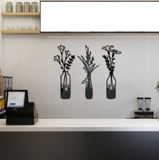 NAKLEJKI ŚCIANĘ LUSTRO DEKORACJA SALON LUSTRZANE