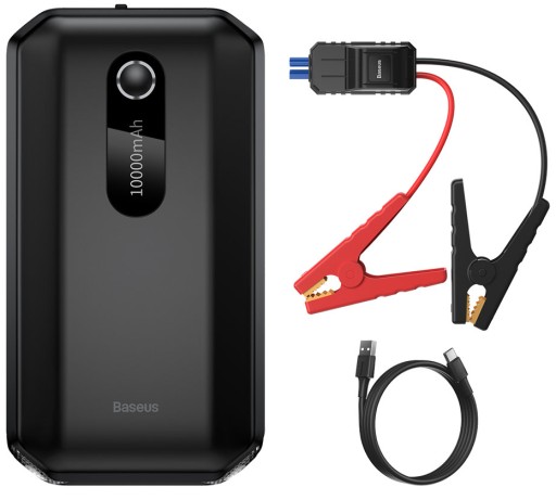 АВТОМОБИЛЬНЫЙ СТАРТЕР BASEUS POWER BANK УСИЛИТЕЛЬ ЗАПУСКА ФОНАРЬ 1000А + ЗАЖИМЫ